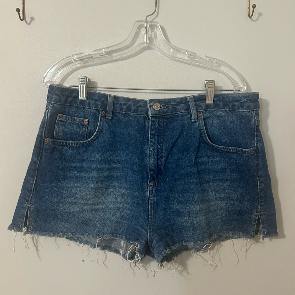 Topshop Blue Jean Shorts